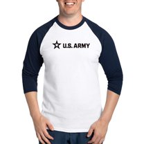CafePress - U.S. Army® Black Horizontal Logo Baseball Jersey - Cotton Baseball Jersey, 3/4 Raglan Sleeve Shirt