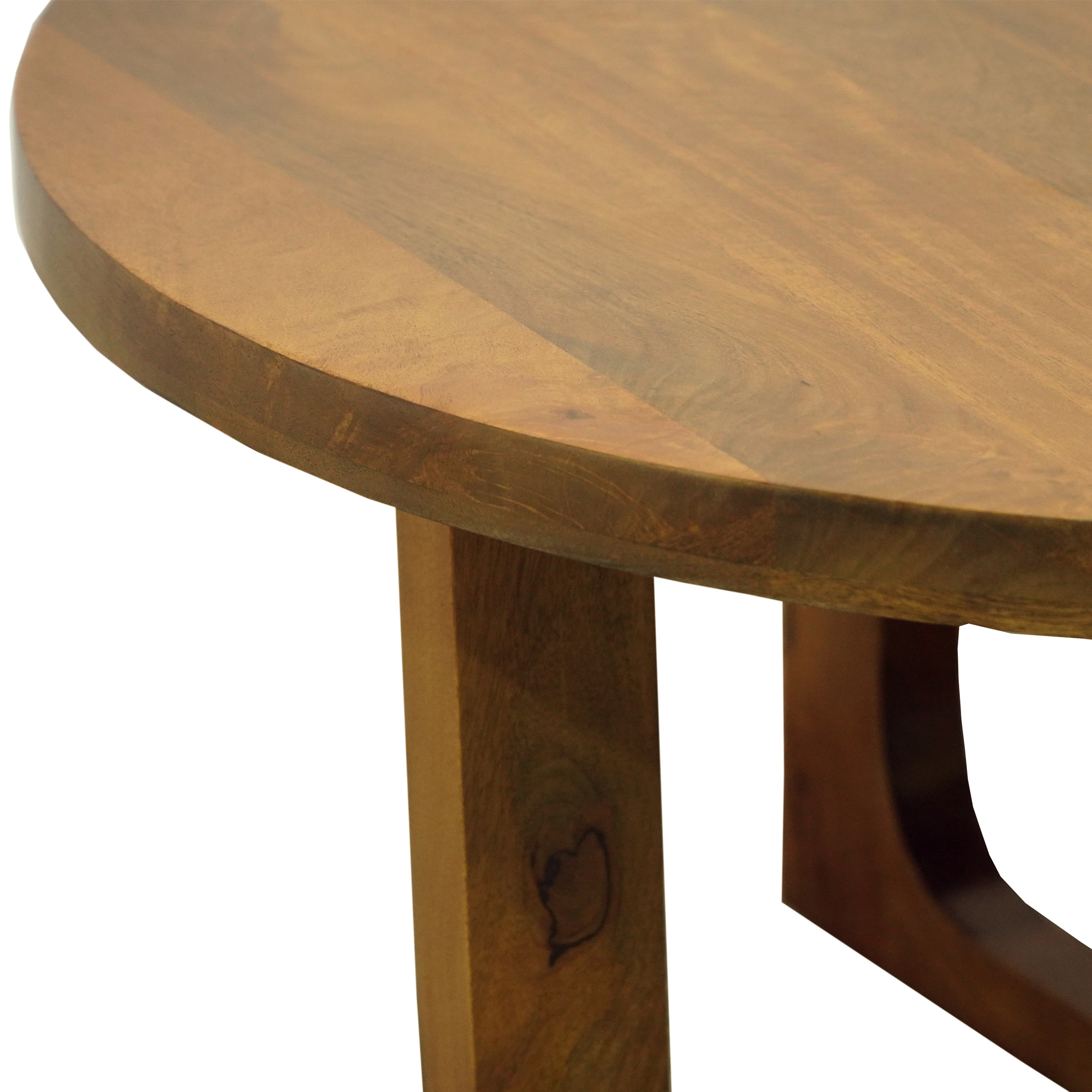 Ox Bay Diane Contemporary Chestnut Finish Round Wood Coffee Table