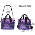 thumbnail image 3 of Lunch Bag Portable Crossbody Meal Bag Cooler Bag Insulated Lunch Bag Food Bag Handheld & Crossbody Design Purple Forest, 3 of 6