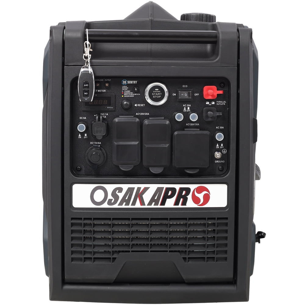 Super Quiet 5.5KW Portable Inverter Generator Dual Fuel Gas & LPG 224cc 4-Stroke Electric & Remote Start Foldable Handle Wheels CO Sensor EPA Compliant