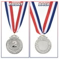 thumbnail image 4 of Uxcell 2 Inch Silver Award Medals Winner 2nd Prize  Style with Neck Ribbon 3 Pieces, 4 of 6