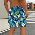 thumbnail image 5 of COSFO Men's Board Shorts Summer Beach Hawaiian Casual Shorts Drawstring Elastic Waist with Pockets Relaxed Fit Shorts, 5 of 5