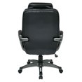 thumbnail image 2 of Work Smart™Black Executive Bonded Leather Chair with Padded Arms, 2 of 6