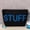 STUFF, variant on TSANTA Canvas Makeup Bag with Zipper, Travel Cosmetic Pouch for Skincare, Toiletries, Accessories & Daily Essentials (STUFF)
