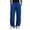 Blue, variant on Mens Cotton Blend Straight Leg Sweatpants Drawstring Elastic Waist Loose Fit Casual Lounge Pants Open Bottom Athletic Track Pants with Pockets Streetwear Trousers