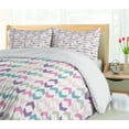 thumbnail image 5 of Ambesonne Geometric Duvet Cover Sets, Eastern Chevron Boho, 2-King, Violet Pink Teal, 5 of 7