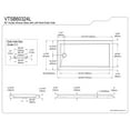 thumbnail image 3 of Kingston Brass VTSB60324L Aruba 60" x 32" Acrylic Double Threshold Shower Base with Left Drain, Glossy White, 3 of 6