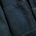 thumbnail image 6 of Fozruso Mens Winter And Autumn Loose Casual Denim Trench Coat Long Coat, 6 of 8