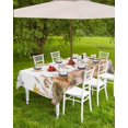 thumbnail image 4 of Orange Fall Outdoor Tablecloth with Umbrella Hole & Zipper, Thanksgiving Pumpkins Sunflowers Rectangle Tablecloth 60x84 Inch, Patio Table Cover Waterproof Table Cloth for Picnic/Party, 4 of 6