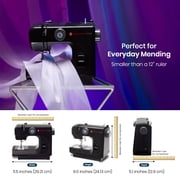 SINGER M1000 Mending Machine (Black) Compact, Lightweight & Portable With LED Light | 4 Built in stitches delivers 32 Stitch Applications | Great for Light to Medium Weight Fabrics & Repairs