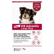 K9 Advantix Flea, Tick & Mosquito Prevention for Large Dogs 21-55 lbs., 2-Monthly Treatments
