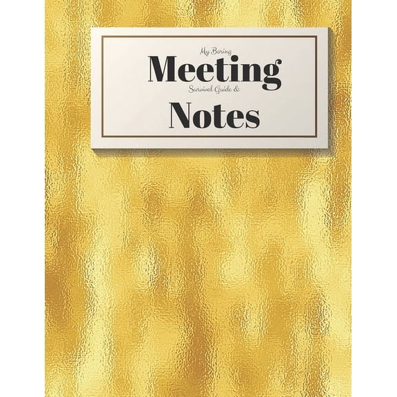 My Boring Meeting Survival Guide and Notes: 8.5x11 Meeting Notebook and Puzzle Book (Paperback)