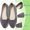 thumbnail image 2 of AOMAIS Women Ballet Flats Classic Faux Suede Pointed Toe Dress Shoes Comfortable Slip On Business Flats Cute Solid Soft Ballerina Flats(Gray 10), 2 of 8