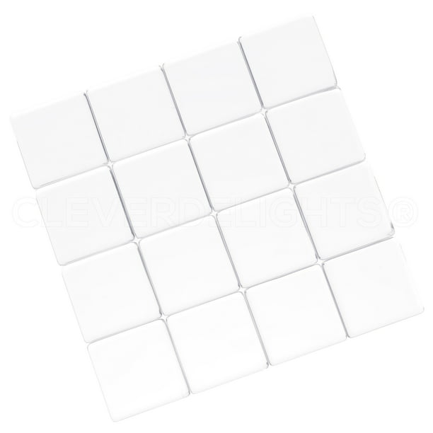 Cleverdelights 1 Square Glass Tiles, Square Glass Tiles