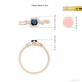 thumbnail image 4 of ANGARA Natural Solitaire Sapphire Bypass Promise Ring with Diamond Accents in 14K Rose Gold for Women (Size-4mm) | September Birthstone, Anniversary, Jewelry Gift for Women | Natural Sapphire Ring, 4 of 9