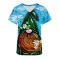 thumbnail image 2 of Ichuanyi Liquidación de mujeres Camisa de cuello en V de manga corta para mujeres Saint Patrick con protector de bolsillo ICHUANYI WER202308213922, 2 of 7
