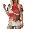 thumbnail image 4 of Women Clothing Trendy Tshirts for Women 2025 Womens Shirts Trendy Graphic Women V Neck T Shirt Graphic Summer Graphic Shirts for Women, 4 of 7