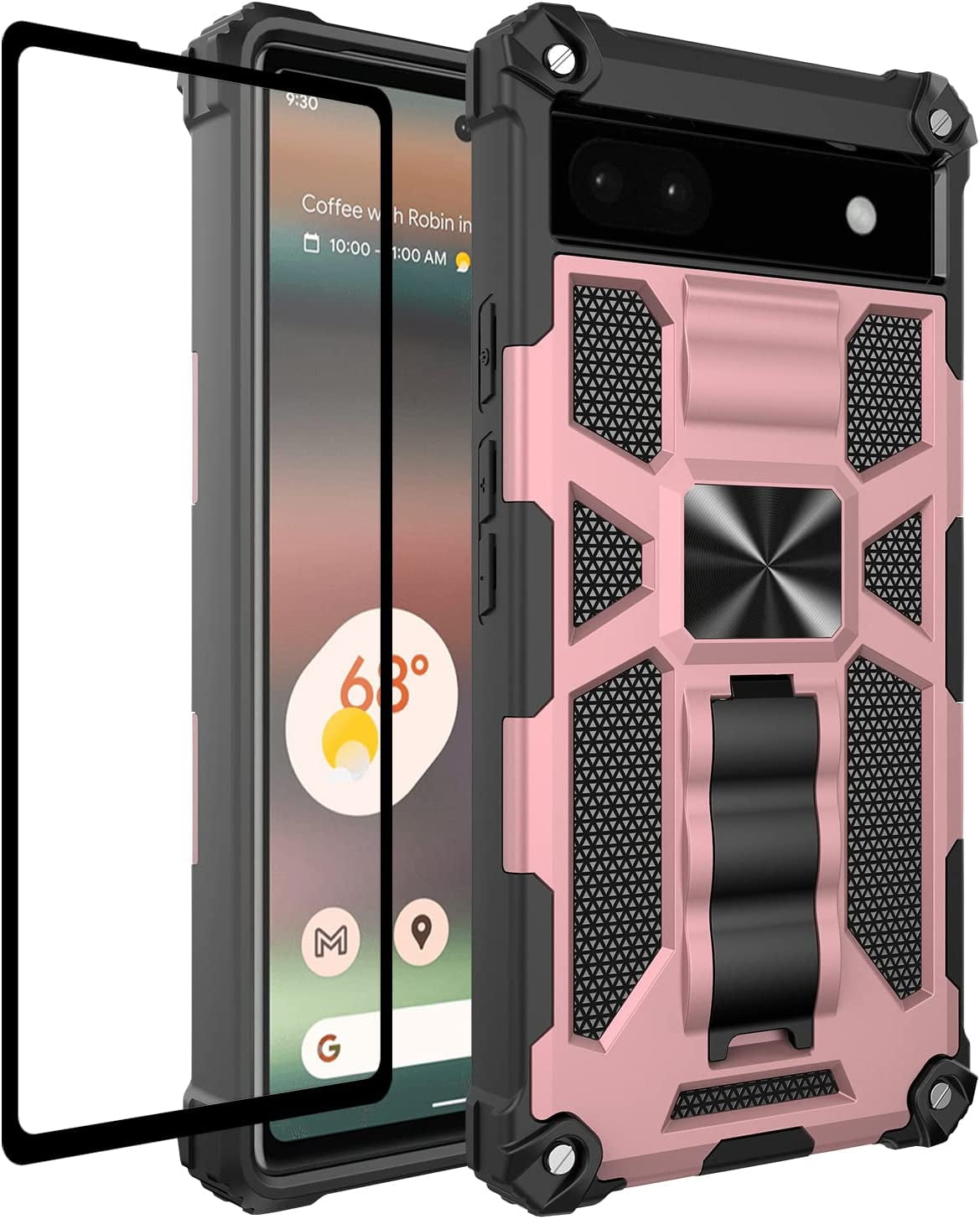 GW USA Case for Google Pixel 6a Phone Case Cover w/Tempered Glass