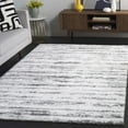 thumbnail image 2 of SAFAVIEH Tahoe Tyson Striped Shag Area Rug, Ivory/Dark Gray, 4' x 6', 2 of 8