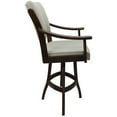 thumbnail image 3 of Casa Extra Tall 34" Solid Wood Bar Stool - Ocean Beige Vinyl - Brown Honey, 3 of 3