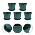thumbnail image 2 of 5 Sets Plastic Planters Household Garden Patio Outdoor Plants Containing Pots with Trays, 2 of 8