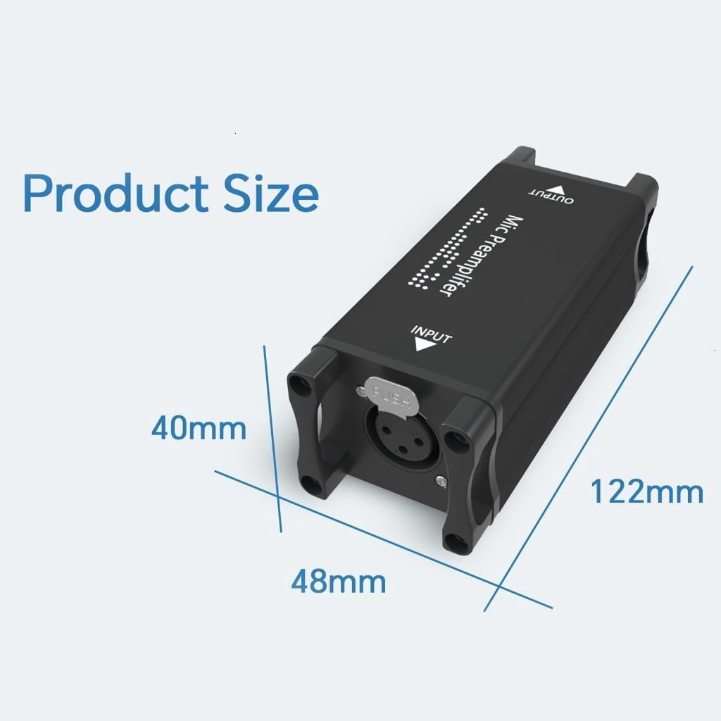 25dB Mic Preamplifier Microphone Preamp For Dynamic/Ribbon Mic Audtory Booster