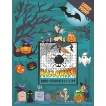 halloween word search for Kids: Large Print Halloween Word Search Puzzle Activity Book for Kids AGES 4-8 with Solutions,, (Paperback)