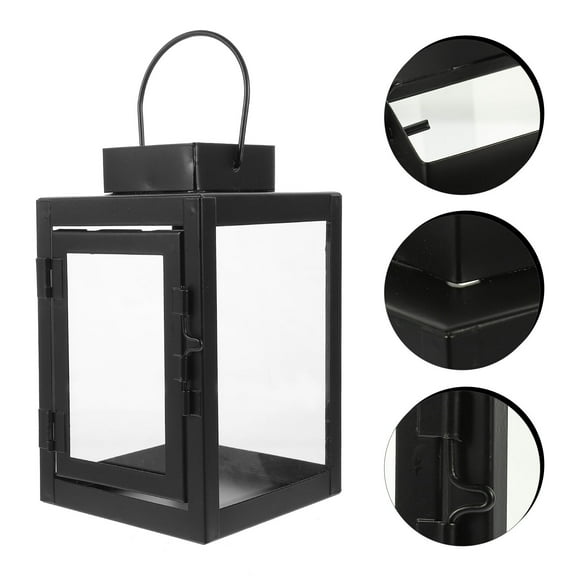 Pawsdot Black Metal Candle Lantern for Home Decor with Strong Durability