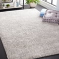 thumbnail image 2 of SAFAVIEH Berber Torvald Abstract Polyester Shag Area Rug, Grey/Ivory, 4'5" x 4'5" Square, 2 of 8
