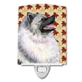 thumbnail image 1 of Carolines Treasures SS4368CNL Keeshond Fall Leaves Portrait Ceramic Night Light, 1 of 2