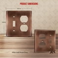 thumbnail image 5 of ENERLITES Combination Toggle Switch / Duplex Receptacle Metal Wall Plate, Stainless Steel Outlet Cover, Size 2-Gang, Antique Copper, 5 of 5