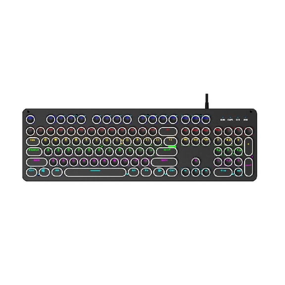 Hot Swappable Mechanical Keyboard Mouse With LED Backlits ABS Keycaps For Gaming Office Wire Type C Connectivities