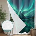 thumbnail image 6 of Night Sky Shower Curtain - Water Repellent Fabric Shower Curtains Washable, Winter Snowy Green Natural Light Mountain Decorative Polyester Cloth Bathroom Curtains Modern Bath Decor 36"x72", 6 of 8