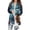 Blue, variant on Ghost Cardigan Tops for Women Plus Size Halloween Open Front Cardigans Long Sleeve Cute Funny Shirts Gray 3XL