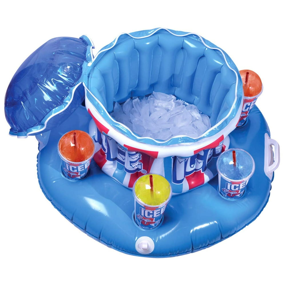 ICEE Inflatable Pool Drink Holder Cooler For Kids And Adults Zippered