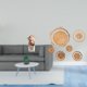 thumbnail image 2 of Figura de escritorio,Figura de Dios de la Fortuna de Dibujos Animados,Regalo Feng Shui,Manualidades de pared,Decoración de pared colgante. Ratán tejido artesanal.,Juego de decoración de, 2 of 8
