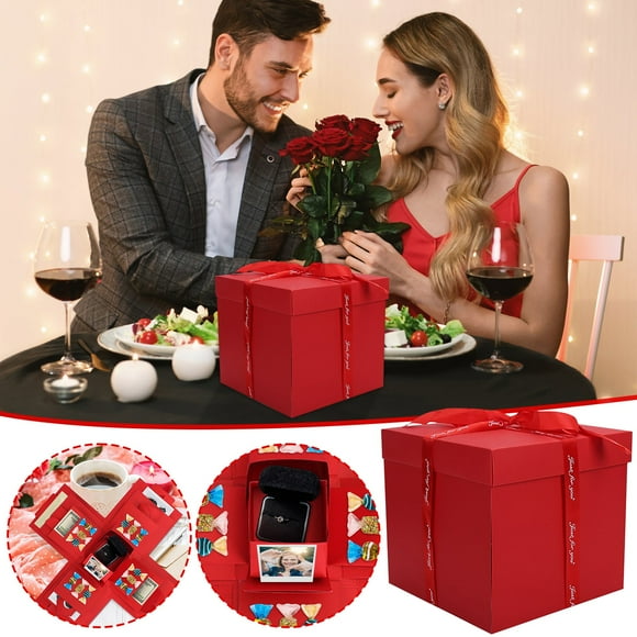 Meitianfacai Happy Birthday Money Box Cash Gift Pull Cash Gift Box Cash Gift Black Money Clip Cash Pull Out Card DIY Set Surprise Birthday Gift Box, Red