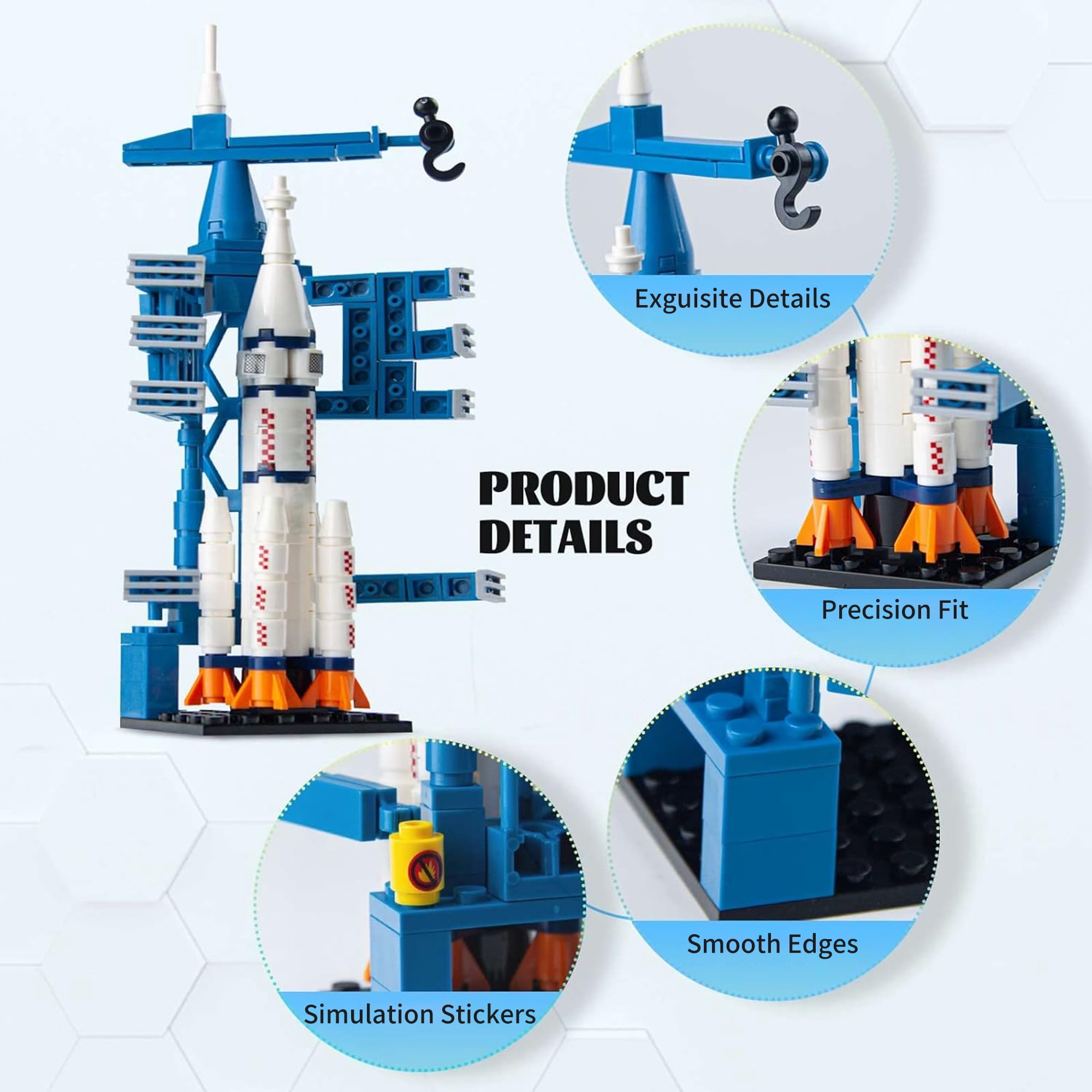 130PCS Building Blocks Toys for 6+ Years Kids Gift Idea Life Space Exploration Shuttle Toys, Space Toy Space Launcher for Boys Girls