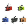 thumbnail image 1 of Radio Receiver Frequency Emergency LED Flashlight USB Rechargeable Hand Crank Alarm Power Bank Hiking Backpacking Multifunctional Phone Charger Speaker Black, 1 of 9