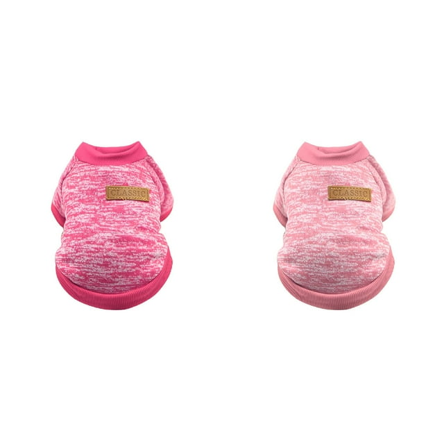 (2-Pack) Rinsvye Pet Dog Puppy Classic Dog Winter Clothes for Small Dogs Sweater Fleece Sweater Clothes Dog Clothes for Medium Dogs Warm Sweater Winter