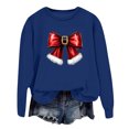 thumbnail image 1 of EHQJNJ Sweatshirts pour Femmes, Col Rond, Mode Hiver, Imprimé Festif de Noël, Top Graphique Camouflage, 1 of 3