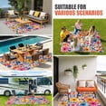 thumbnail image 4 of Colorful Spring Floral Outdoor Rug for Patio/Deck/Porch, Non-Slip Large Area Rug 4 x 6 Ft, Farmhouse Summer Botanical Indoor Outdoor Rugs Washable Area Rugs, Reversible Camping Rug Carpet Runner, 4 of 8