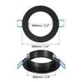 thumbnail image 2 of Uxcell 3W 3.4" OD 2.2" ID Light Trim Ring, Downlight Mounting Bracket for Ceiling Wall Recessed Can Downlight, Black, 2 of 5