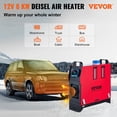 thumbnail image 2 of Calentador de aire diesel VEVOR 8KW 12V con control remoto para vehículos recreativos, 2 of 9