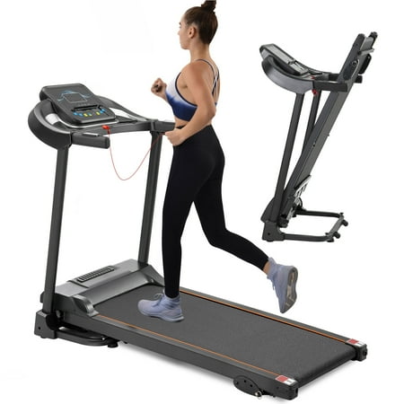 EUROCO 2.5HP Electric Treadmill with 7.5MPH Speed，50.5" Longer Running Walking Jogging Machine,500lb Walking Treadmill with 12 Programs Incline Adjustment for Home Office