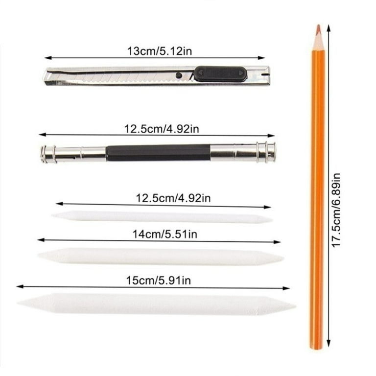 Brison Sketching Pencil Set Drawing Pen Charcoal Sketch Included Graphite Pencils Charcoal Pencils Paper Erasable Pen 30pcs Total for Beginners Artist