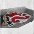 thumbnail image 6 of 30th Birthday Soft Flannel Fleece Throw Blanket, Forever Young Themed Funny and Humorous Slogan in Pictogram Style, Cozy Plush for Indoor and Outdoor Use, 50" x 70", Red Black and White, by Ambesonne, 6 of 6