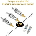 thumbnail image 3 of Brass & Steel HVAC Valve Core Remover Tool with 1/4" and 5/16" Ports for R22/R134/R410/R32 Systems - Single Tool or Full Set Including 20 Cores, 10 Nuts & Adapter - Efficient Auto AC Repair Gadget, 3 of 6