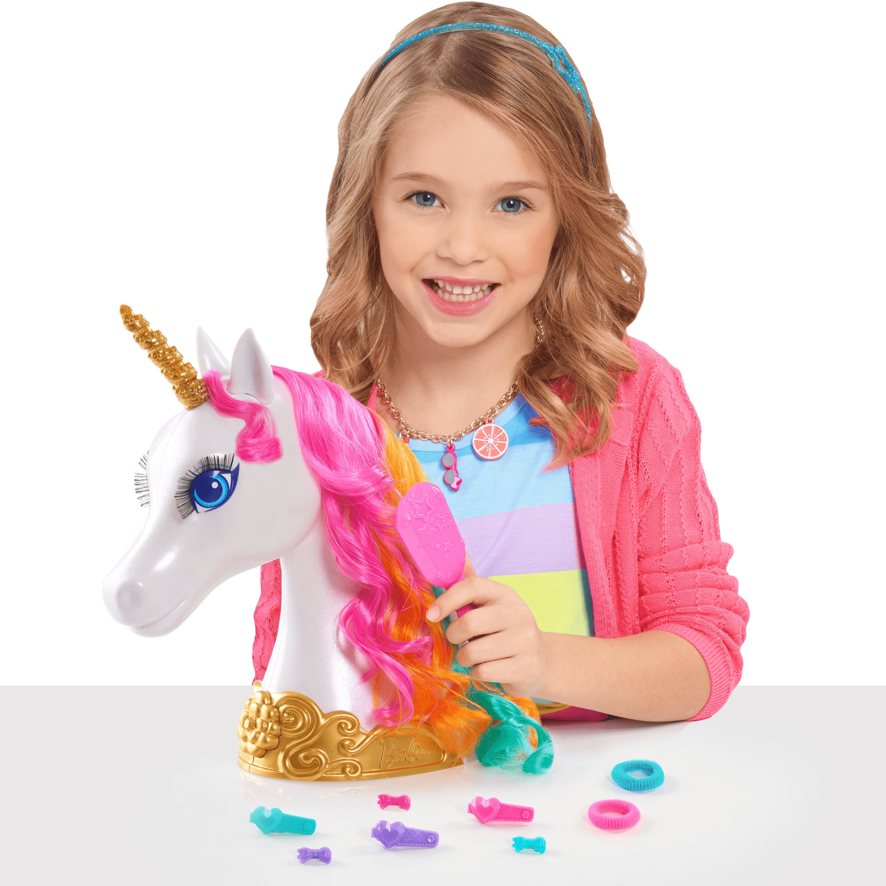 Barbie Dreamtopia Unicorn Styling Head, 10-pieces, Kids Toys for Ages 3 Up, Gifts and Presents - image 3 of 4