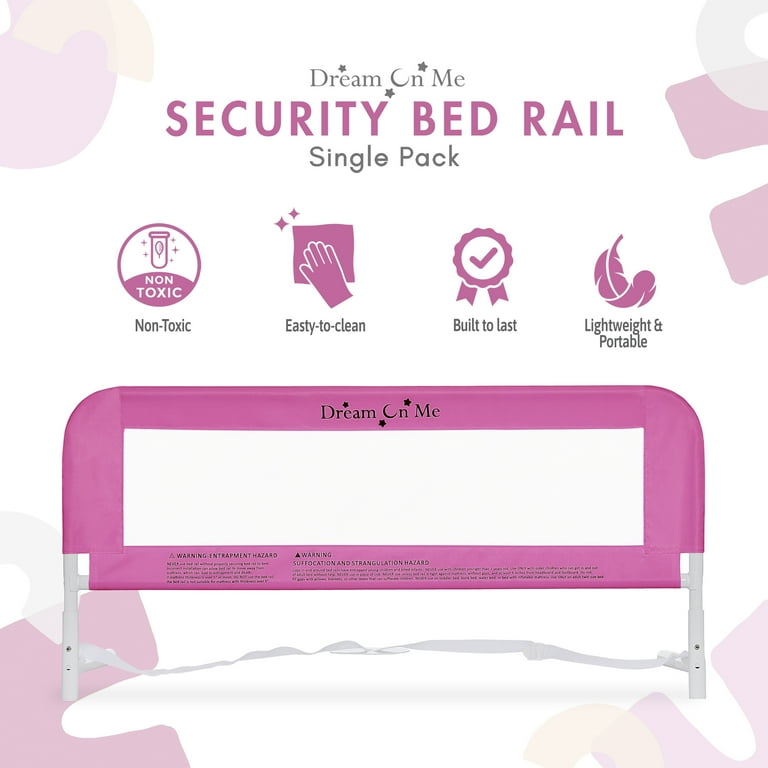 Dream On Me Mesh Security Bed Rail Pink